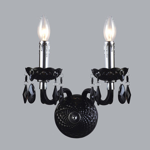 Vägglampa Italux svart glamour 2xE14 skans A.90690/2BL small 1