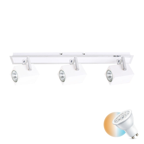 Kontrollera Spotlight Italux Mateo 3xGU10 krom/vit sandblästrad FH31153AJA3