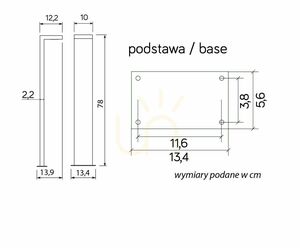 Utomhusstående LED-lampa SU-MA Karo KR-780 mörkgrå 78 cm small 4