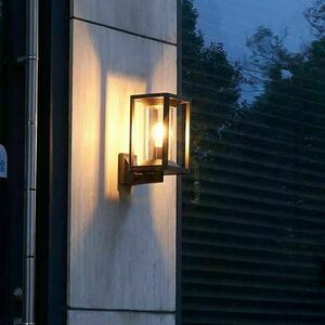 Vägglampa utomhus SU-MA Porto M1931 svart aluminium 27,6 cm small 1