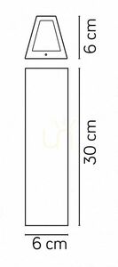 Utomhusvägglampa SU-MA M1401 DG LED 6W 4000K IP54 mörkgrå dubbelriktad small 5