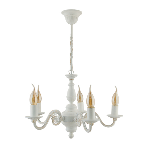 Kontrollera Elegant TULUZA Ljuskrona 5 x E14 LED Vit