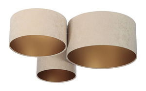 Modern taklampa för vardagsrummet - Elements 60W E27 beige/guld velourtyg small 0