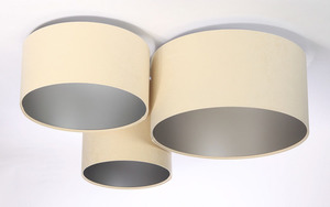 Belysning för hall, tak - Elements 60W E27 krämfärgad / silver taklampa, handgjord 2 Belysning för hall, tak - Elements 60W E27 krämfärgad / silver taklampa, handgjord small 2