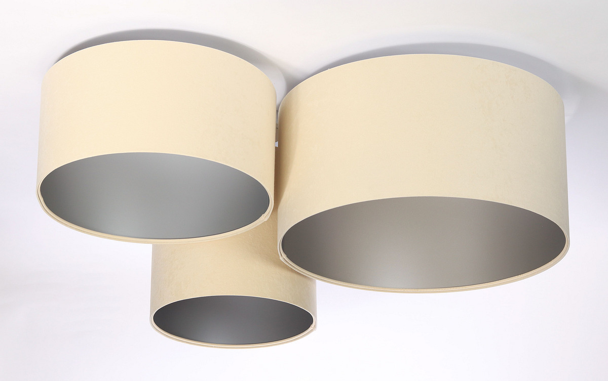Förhandsvisning Belysning för hall, tak - Elements 60W E27 krämfärgad / silver taklampa, handgjord Belysning för hall, tak - Elements 60W E27 krämfärgad / silver taklampa, handgjord