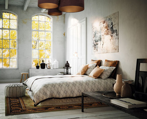 Hallbelysning, takbelysning, Elements 60W E27 brun/guld tak small 3