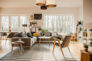 Taklampor för vardagsrummet, tak Elements 60W E27 beige / grädde / brun, guld small 3