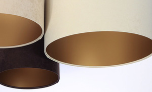 Taklampor för vardagsrummet, tak Elements 60W E27 beige / grädde / brun, guld small 1