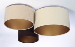 Taklampor för vardagsrummet, tak Elements 60W E27 beige / grädde / brun, guld small 2