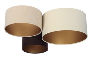 Taklampor för vardagsrummet, tak Elements 60W E27 beige / grädde / brun, guld small 0