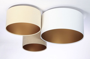 Elements 60W E27 taklampa kräm / vit / beige, gyllene velour small 0