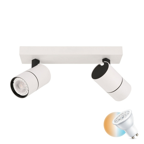 Kontrollera Italux spotlights vit 2-ljus GU10 SPL-2813-2B-WH