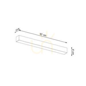 PINNE 67 linjär vägglampa vit LED 16W 2080lm 4000K CRI90 nedåtriktad THORO small 11