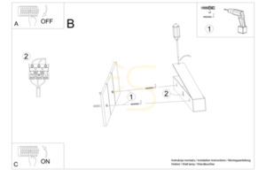 Vägglampa PINNE 150 svart Thoro small 12
