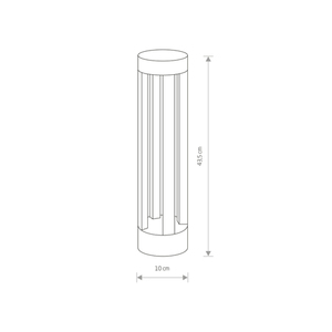 TEPIC 9508 LED-pollarlampa för utomhusbruk från Nowodvorski small 2