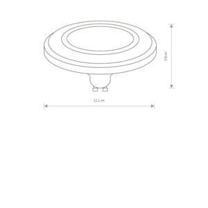 REFLEKTOR LED 9W, 3000K, GU10, ES111, VINKEL 120, DIFFUSOR, SVART small 1