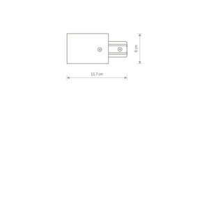 Matningsändstycke för skena Nowodvorski PROFILE RECESSED POWER END CAP 8972, vit, 1-fas small 1
