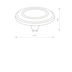 REFLEKTORLAMPA LED 9W, 4000K, GU10, ES111, VINKEL 30, LINS, SVART small 1