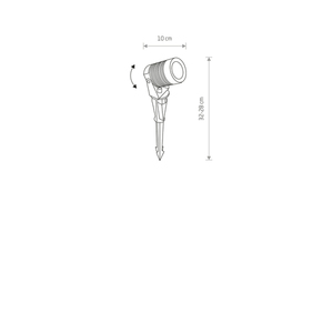 Trädgårdsspotlight med jordspett Nowodvorski SPIKE LED M 9100 svart LED 5 W 3000 K IP54 small 1