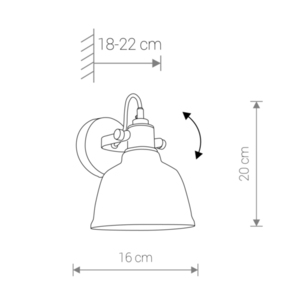 Nowodvorski AMALFI 9154 vägglampa, silver och svart, E27 small 1