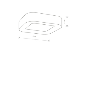 Nowodvorski PUEBLA 9513 LED-plafond för utomhusbruk, grafitgrå, 20 cm, 3000 K small 1