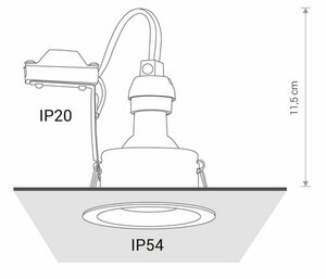 Nowodvorski CHARLIE 8366 vit infälld spotlight GU10 R50, max. 15 W LED small 5