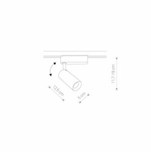 Armatur: PROFIL IRIS LED SVART 12W, 3000K small 1