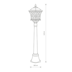 Nowodvorski TAY I trädgårdspollare 5294 svart 112 cm E27 IP23 small 1
