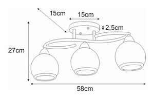 K-JSL-6084/3 AB taklampa från LARA-serien 1 K-JSL-6084/3 AB taklampa från LARA-serien small 1