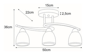 K-JSL-8090/3 AB taklampa från SAMIRA-serien small 1