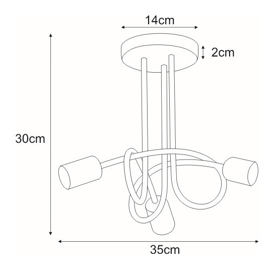 Utsikt K-3620 taklampa från serien DEZE K-3620 taklampa från serien DEZE