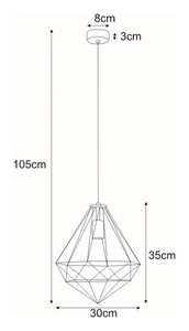 Hängande lampa K-4000 från serien MARKO small 1