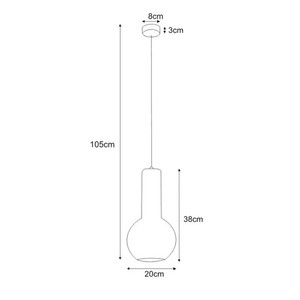 Hängande lampa K-4520 från serien ARVI BLACK small 1