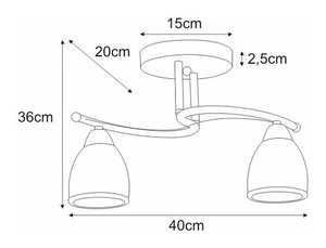 K-JSL-8090/2 CHR taklampa från SAMIRA-serien 1 K-JSL-8090/2 CHR taklampa från SAMIRA-serien small 1