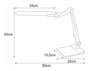 Skrivbordslampa K-BL1207 silver från serien MICA small 1