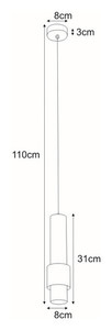Hängande lampa K-4713 från serien NIKOS small 1