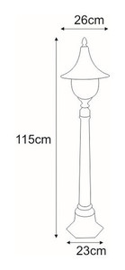 Låg utomhuslampa K-8129 svart/guld från BOSTON-serien small 1