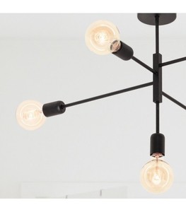 Taklampa Ramko ALTA LOFT svart 5 ljuspunkter E27 90 cm SKU 67764 small 1