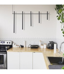 Takpendel Ramko Antara svart 5-ljus LED 3000K 110 cm SKU 67751 small 0