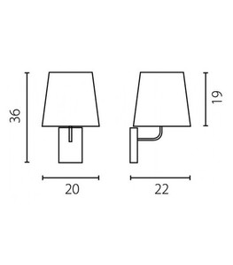 Vägglampa Ramko BELL 15W LED E27 IP20 20 cm SKU 67585 small 2