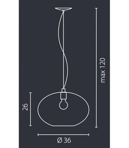 Taklampa Ramko Donut Transparent 36 cm LED E27 SKU 67366 small 3
