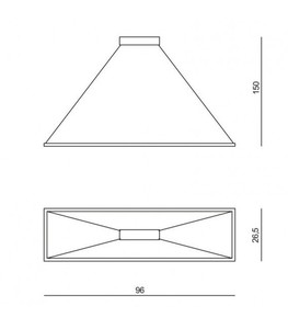Taklampa Ramko EDO LED 30W 3000K 98x28 cm SKU 67029 small 3