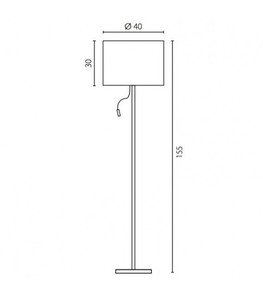 Golvlampa Ramko FJARA I LED 15W 2 ljuspunkter 155 cm SKU 67887 small 1
