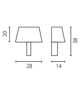 Vägglampa Ramko KORE 15W LED E27 38 cm SKU 67203 small 1