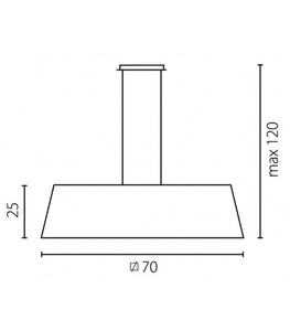 Taklampa Ramko KORE W-4 4xE27 LED 70 cm SKU 67206 small 1