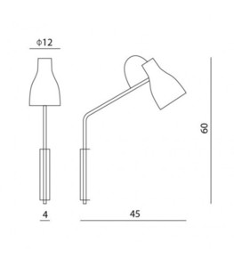 Vägglampa Ramko LOTTA loftskans E27 60W 60cm SKU 66147 small 3