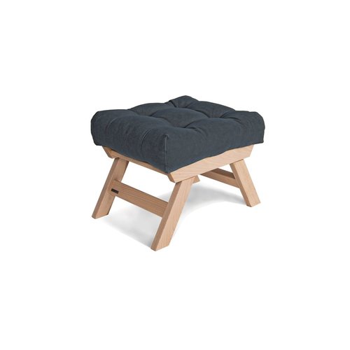 Kontrollera Puff WoodMan Allegro grafit bokträ 62x40x40 cm SKU 491