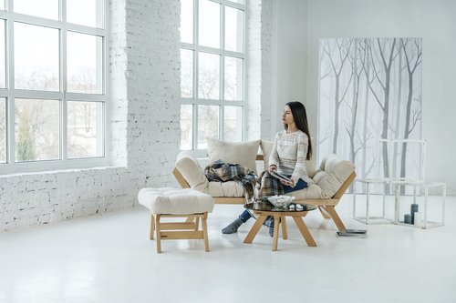Kontrollera WoodMan bäddsoffa Allegro i massivt bokträ, krämfärgad, WUA-00375