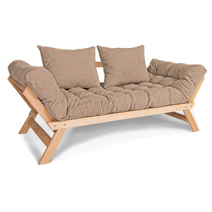 Bäddsoffa WoodMan Allegro i massivt bokträ, beige, WUA-00374 small 0