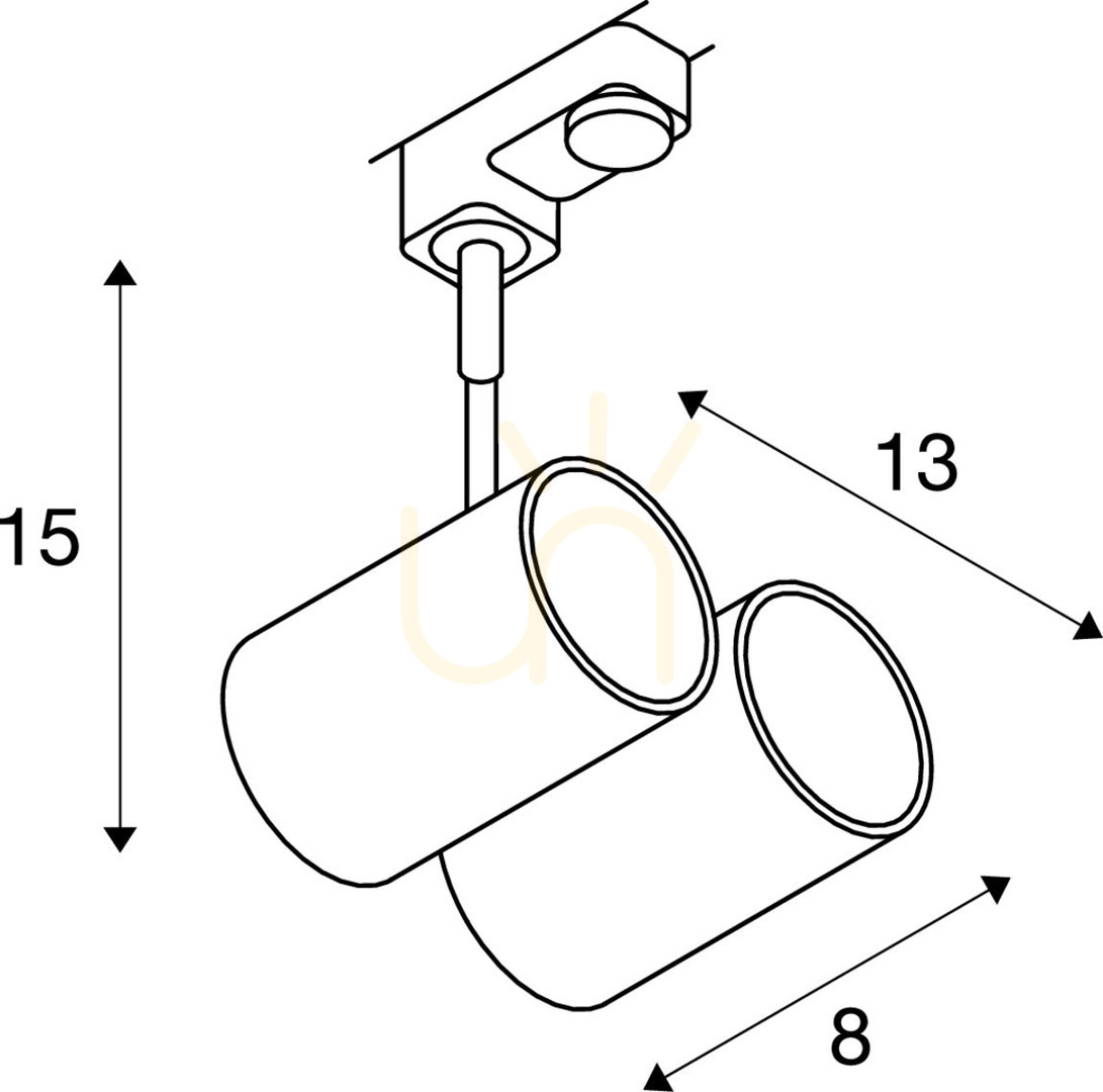Förhandsvisning Skenarmatur SLV BIMA II 2xGU10 3-fas svart 152230 Skenarmatur SLV BIMA II 2xGU10 3-fas svart 152230